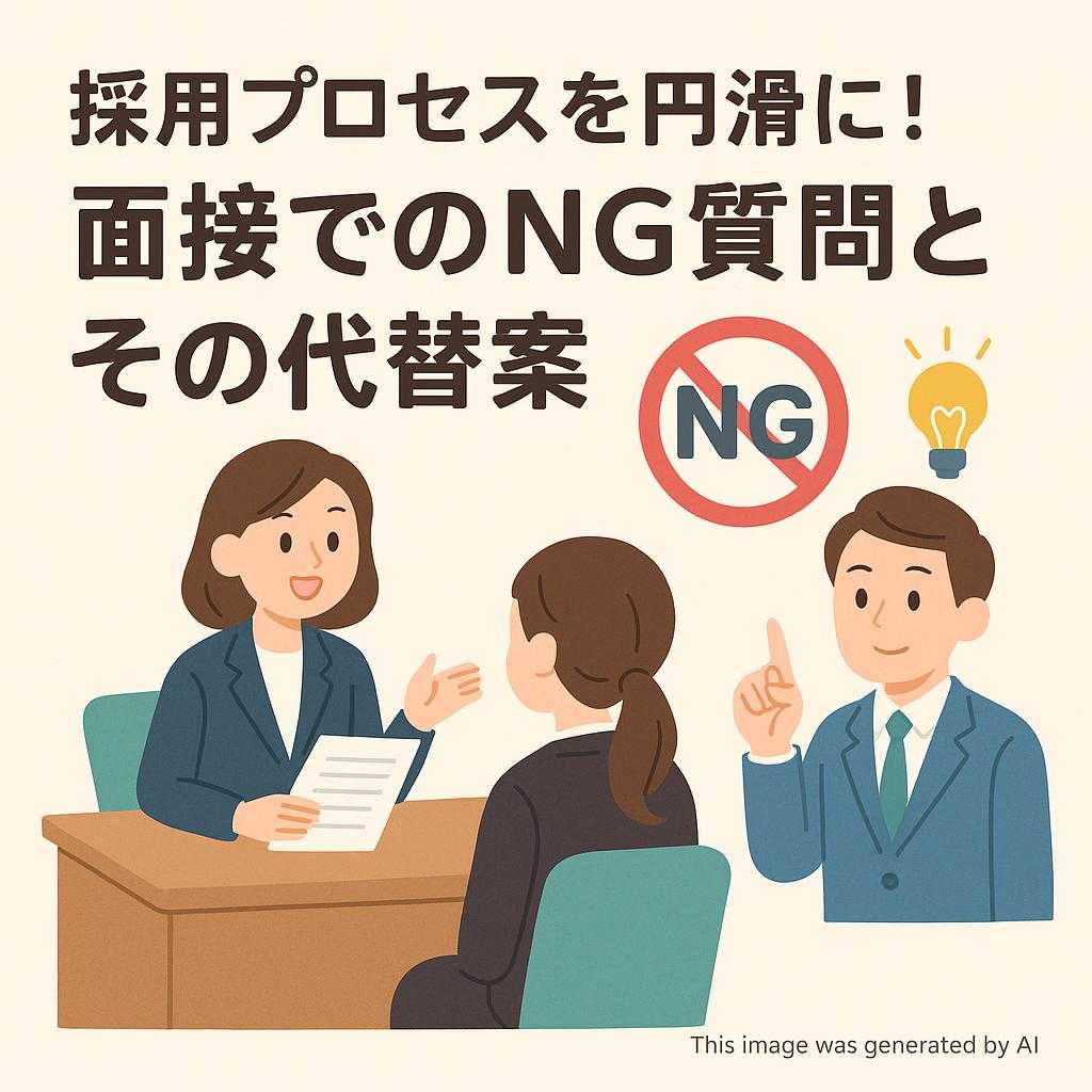 採用プロセスを円滑に!面接でのNG質問とその代替案