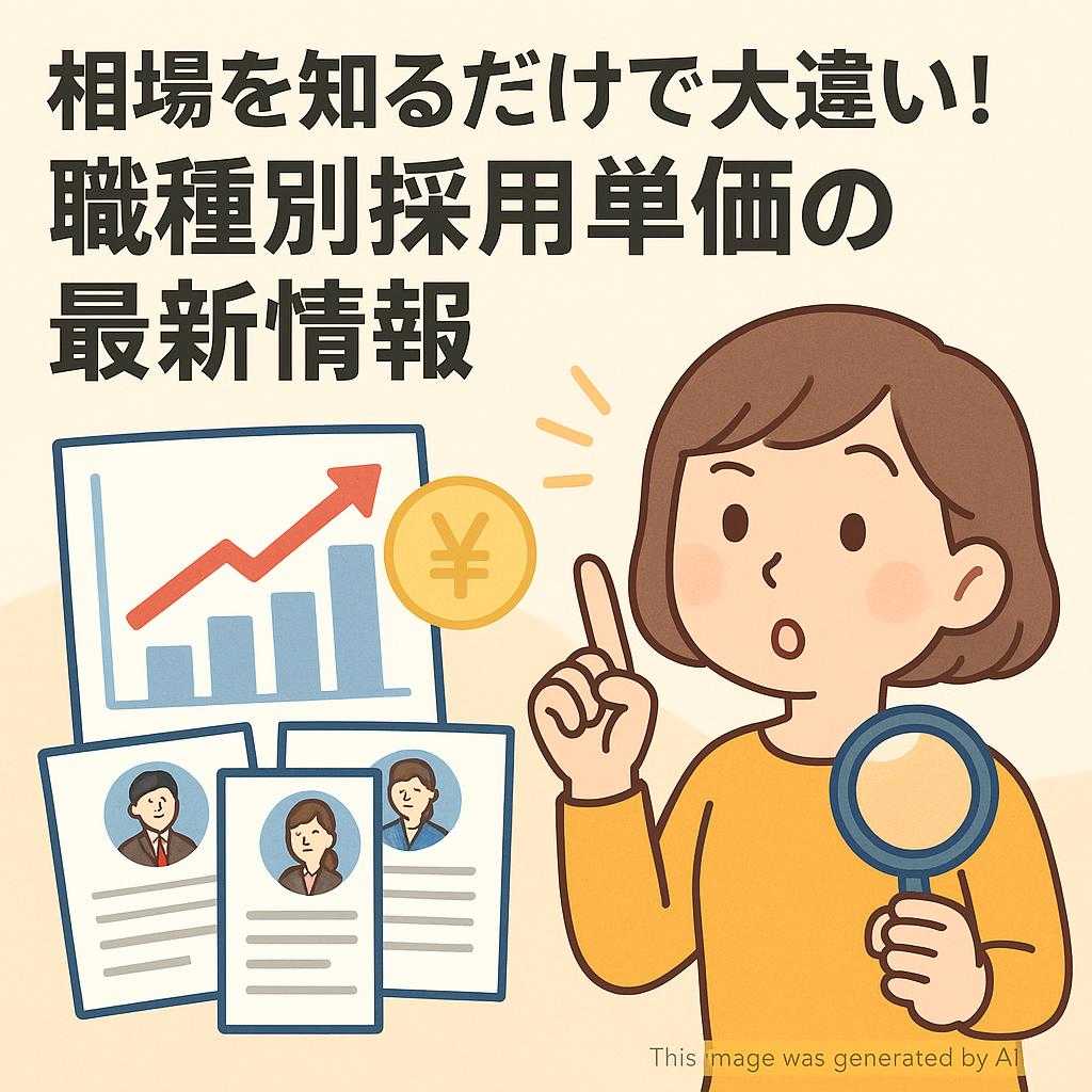 相場を知るだけで大違い!職種別採用単価の最新情報