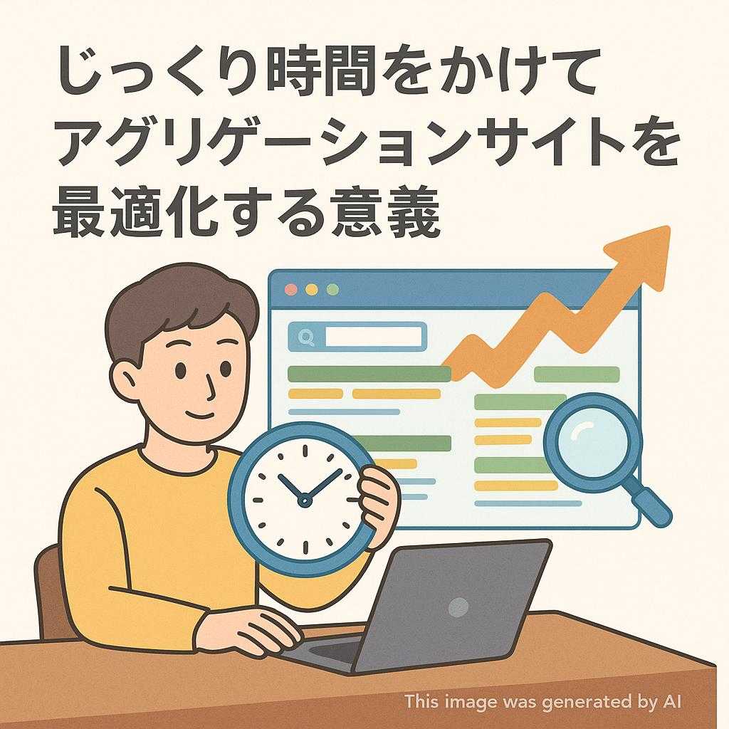 じっくり時間をかけてアグリゲーションサイトを最適化する意義