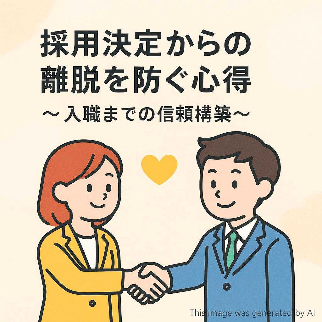 採用決定からの離脱を防ぐ心得〜入職までの信頼構築