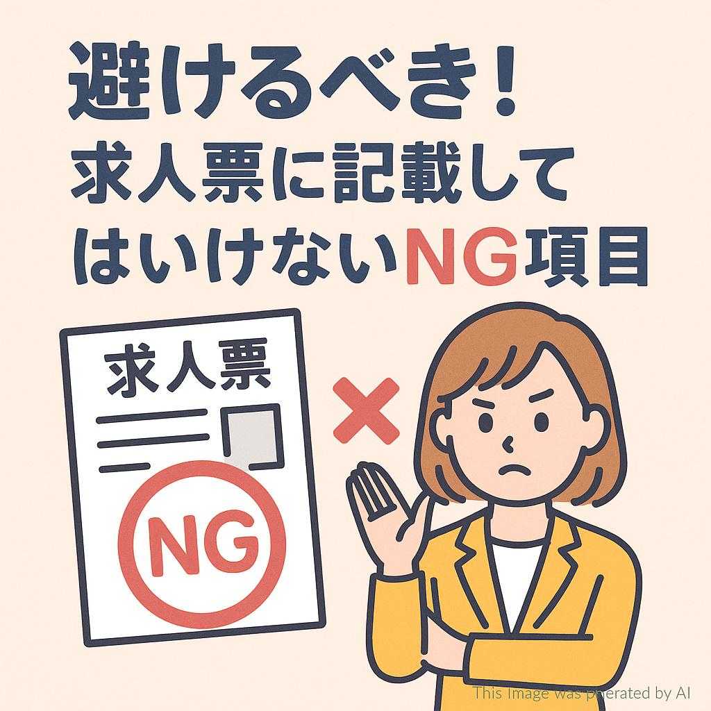 避けるべき!求人票に記載してはいけないNG項目