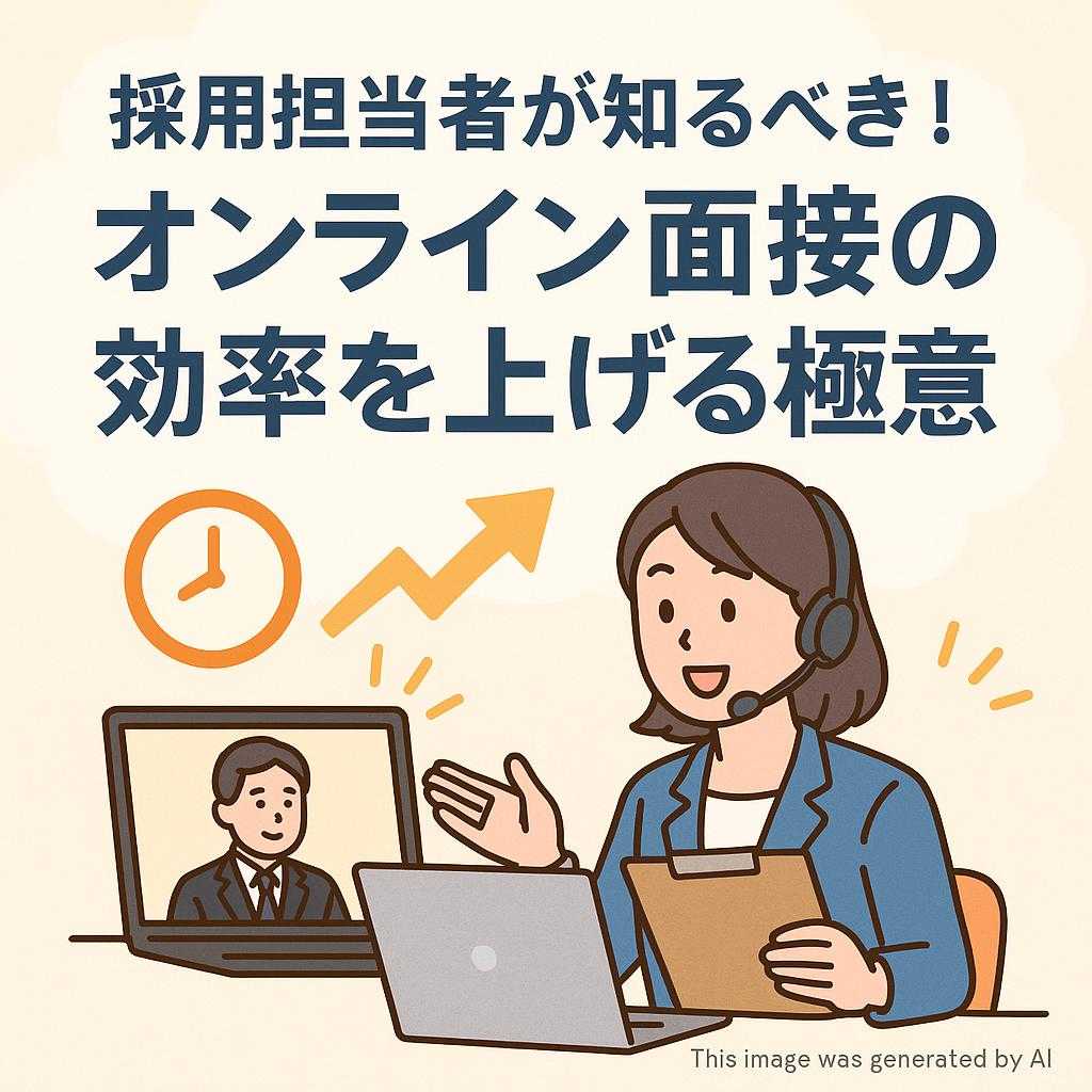 採用担当者が知るべき!オンライン面接の効率を上げる極意