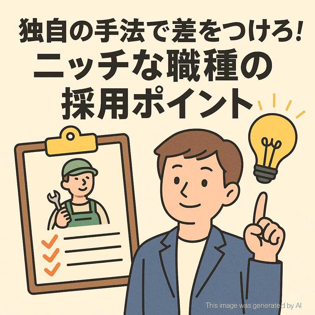 独自の手法で差をつけろ!ニッチな職種の採用ポイント