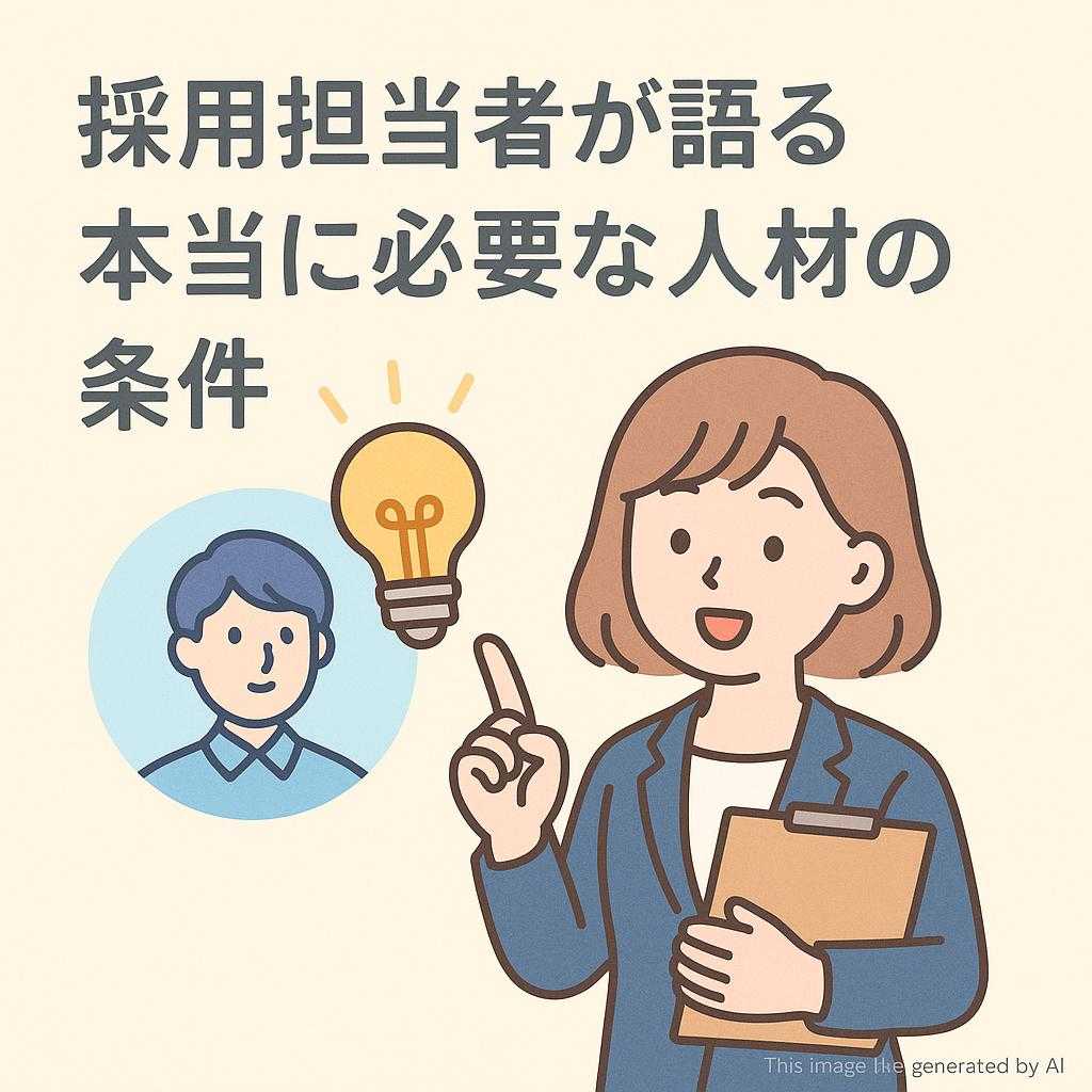 採用担当者が語る・本当に必要な人材の条件