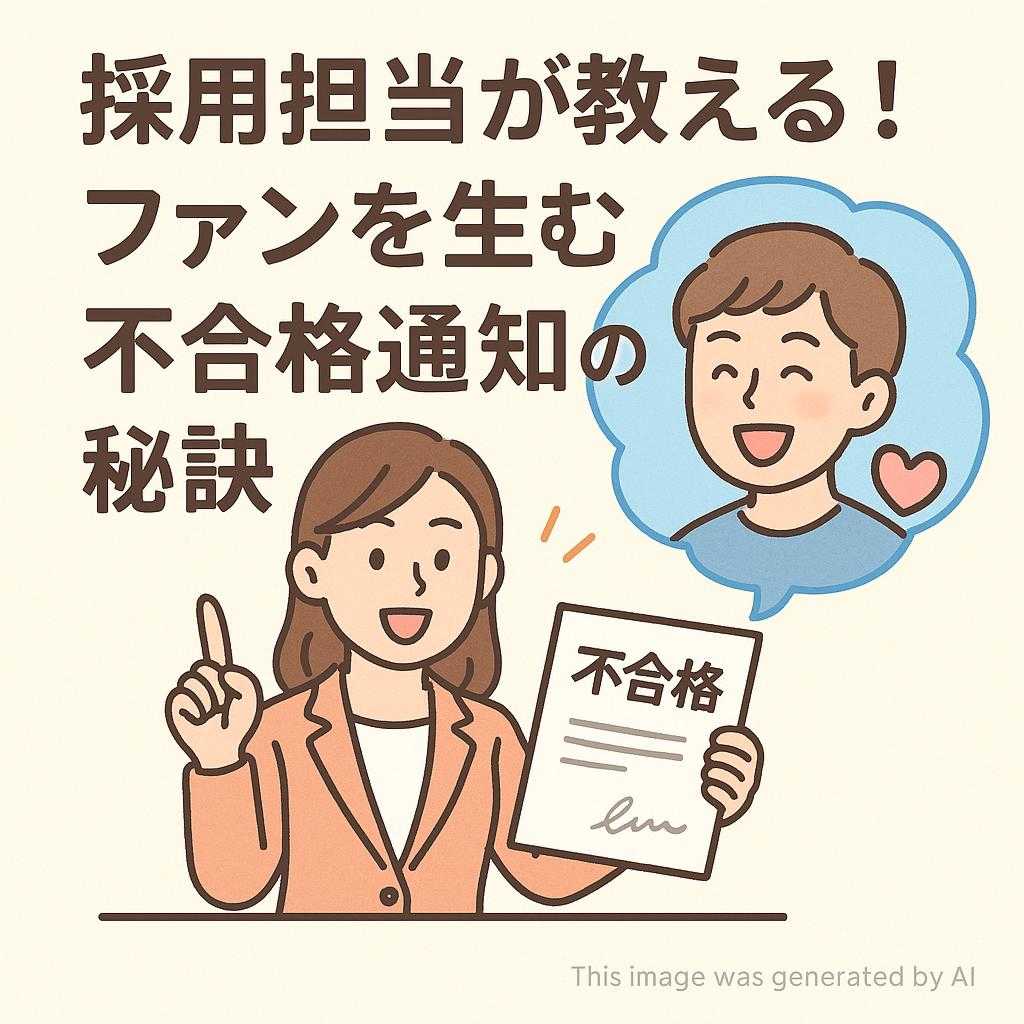 採用担当が教える!ファンを生む不合格通知の秘訣