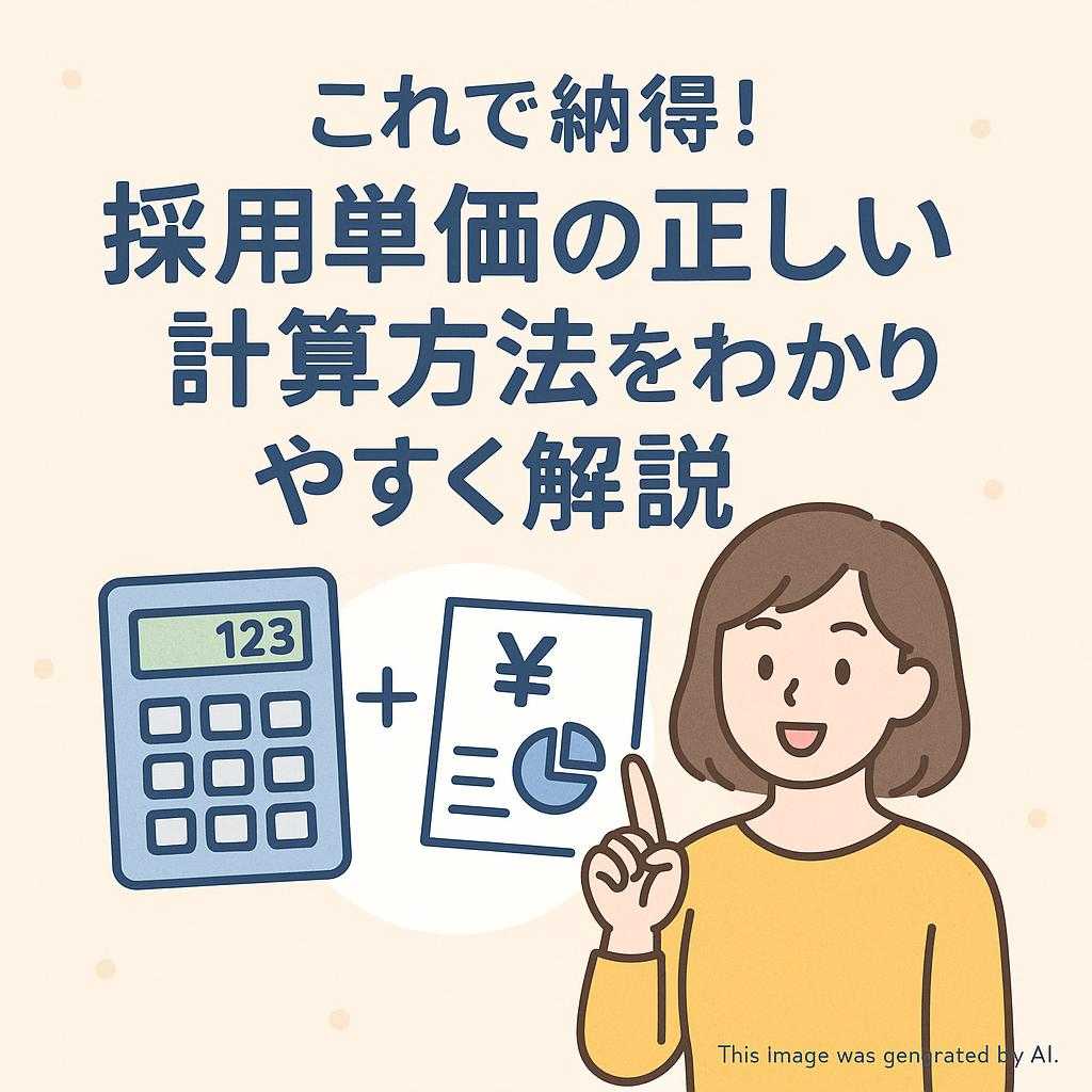これで納得!採用単価の正しい計算方法を分かりやすく解説