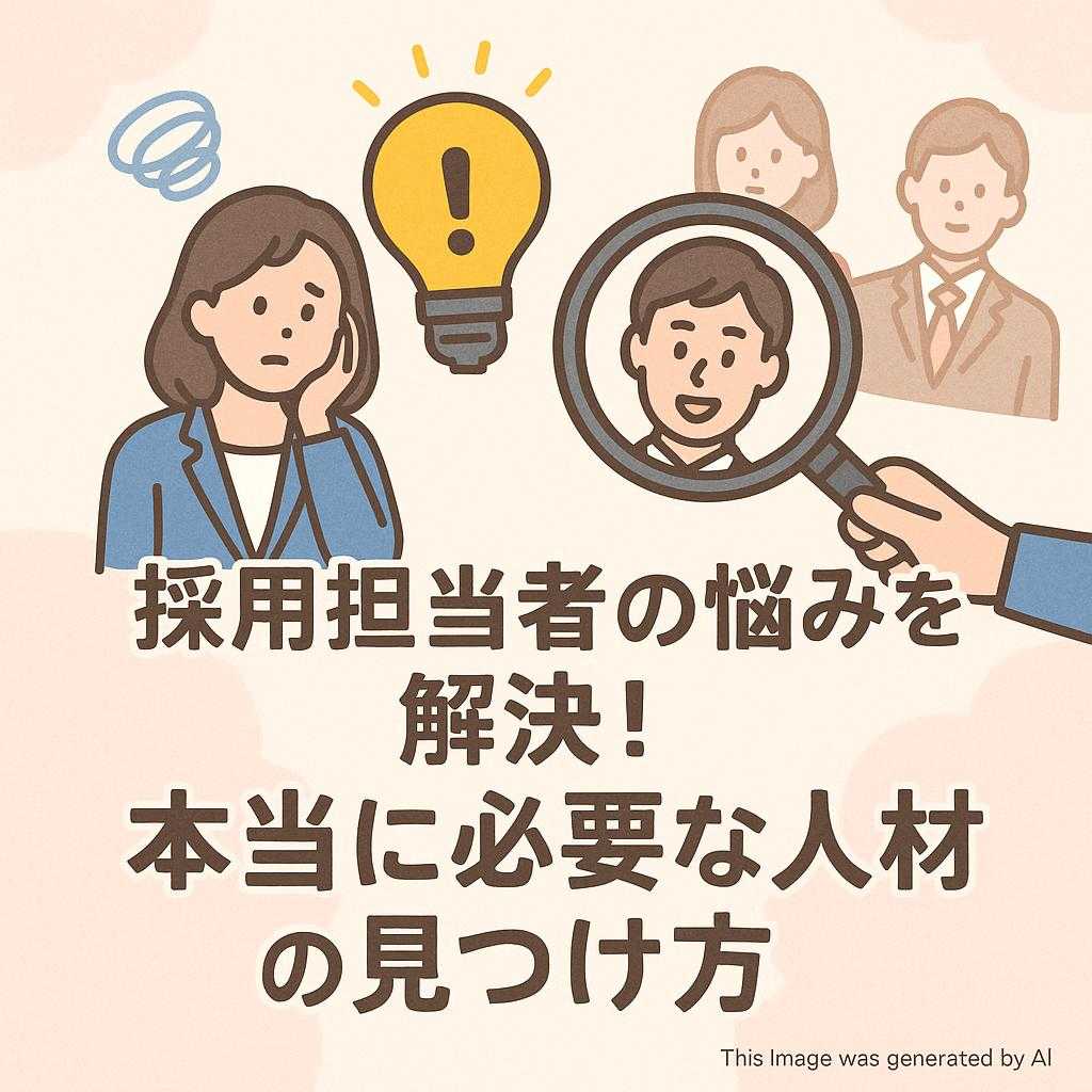 採用担当者の悩みを解決!本当に必要な人材の見つけ方