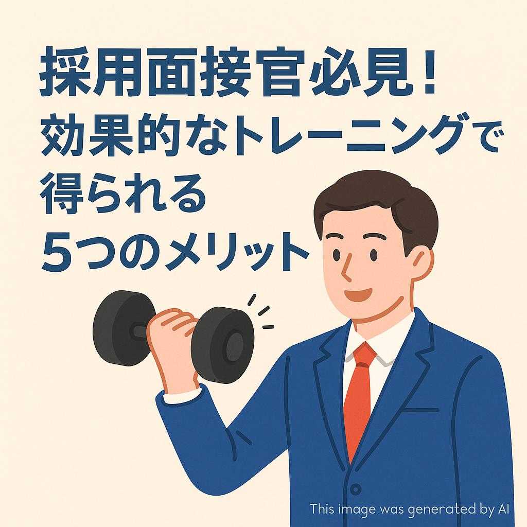 採用面接官必見!効果的なトレーニングで得られる5つのメリット