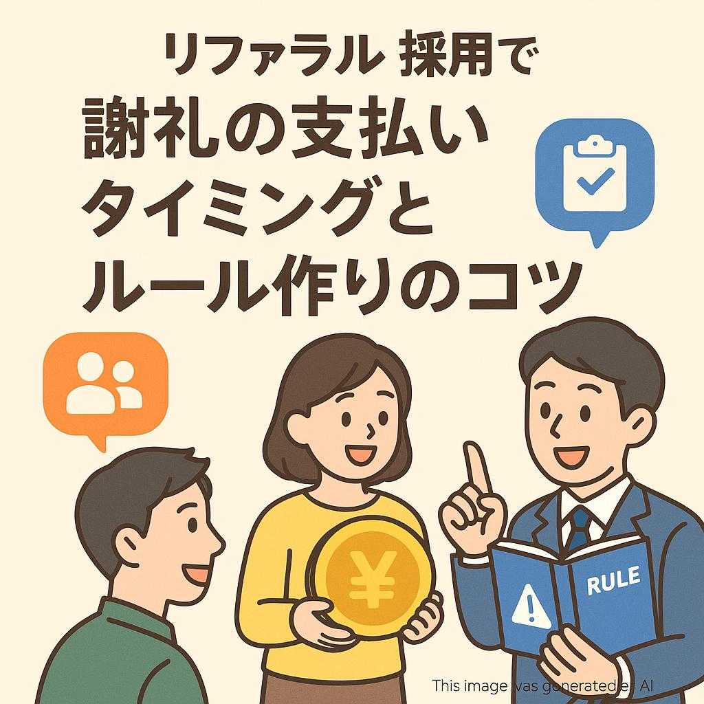 リファラル採用で注意すべき!謝礼の支払いタイミングとルール作りのコツ
