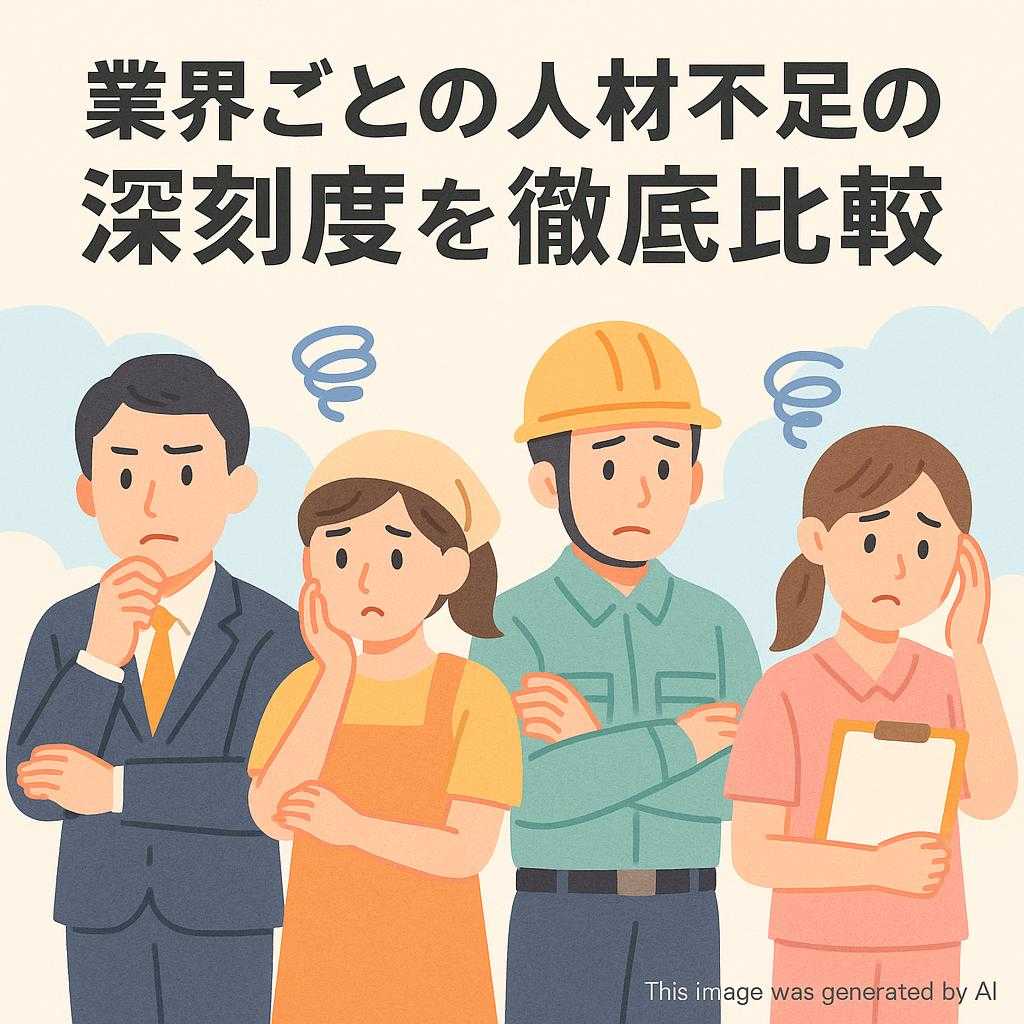 業界ごとの人材不足の深刻度を徹底比較