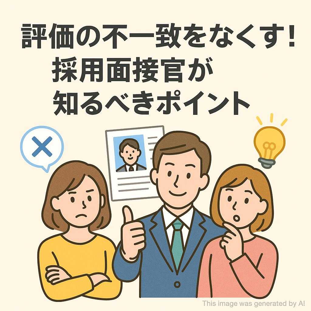 評価の不一致をなくす!採用面接官が知るべきポイント